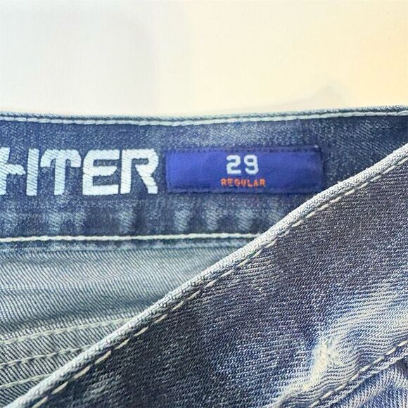 American Fighter Men's Distressed Denim Jeans Blue Size 29R - Picture 4 of 16